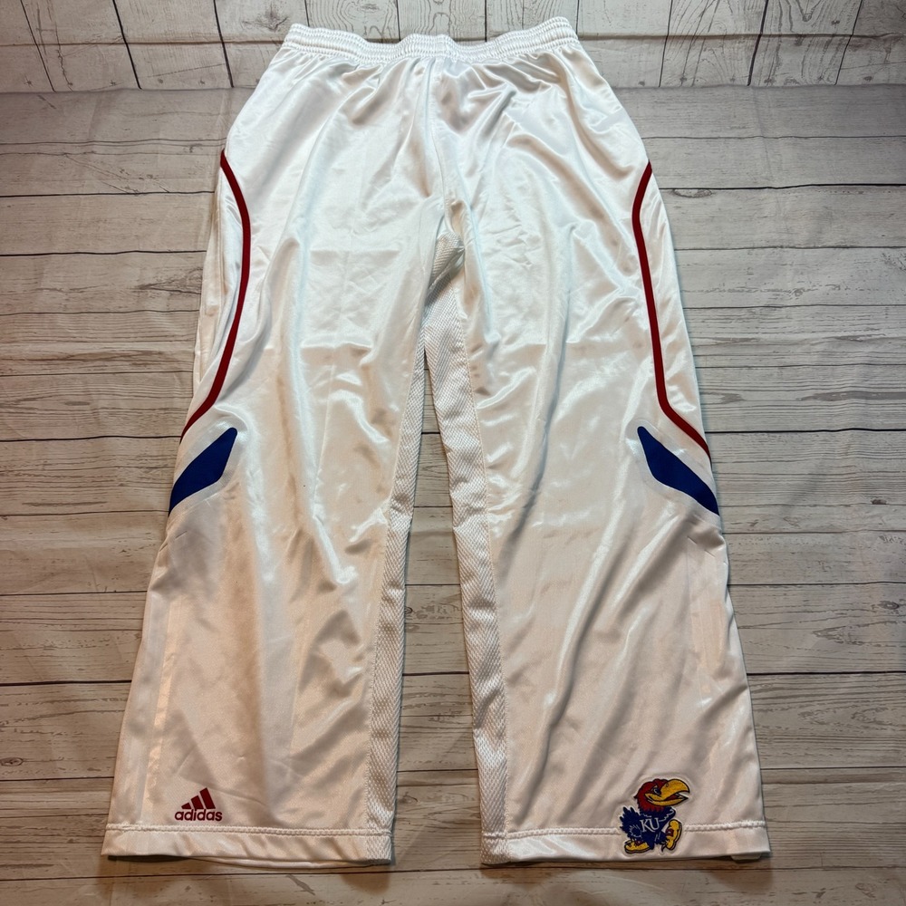 University of Kansas Jayhawks Breakaway Pants by Adidas White Men's Size 2XL